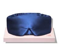 LitBear Antifaz de seda para dormir de lado, 100% seda de morera pura de 22 mommes, con diadema ajustable para mujeres y hombres (azul medianoche)