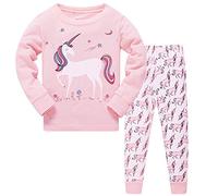 LitBud Niñas Pijamas de Navidad Unicornio Ropa de Dormir 2 unids Manga Larga Tops + Pantalones Pjs Conjuntos para Niñas Niño Tamaño 4-5 Años 5T Navidad el Dia de Acción de Gracias Regalo