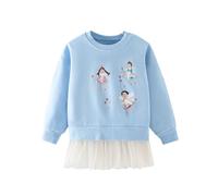 LitBud Niñas Sudaderas Elf Camiseta Manga Larga Cuello Redondo Algodón Jersey Sweatshirt Pullover Ropa para Niña Infantil 3-4 años