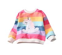 LitBud Pullover para Niñas Sudaderas Unicornio Camiseta Manga Larga Cuello Redondo Algodón Jersey Sweatshirt Ropa para Niña Infantil 8-9 años