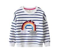 LitBud Sudaderas para Niña Arcoíris Camiseta Manga Larga Cuello Redondo Algodón Jersey Sweatshirt Pullover Ropa para Niñas Infantil 6-7 años