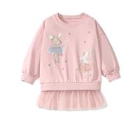 LitBud Sudaderas para Niña Ratón Camiseta Manga Larga Cuello Redondo Algodón Jersey Sweatshirt Pullover Ropa para Niñas Infantil 6-7 años