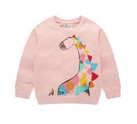 LitBud Sudaderas para Niñas Dinosaurio Camiseta Manga Larga Cuello Redondo Algodón Jersey Sweatshirt Pullover Ropa para Niña Infantil 1-2 años