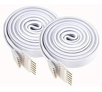 Litcessory Cable de extensión compatible con tiras de luz Nanoleaf Essentials (3.3 pies, paquete de 2, blanco)