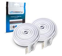 Litcessory Cable de Extensión para Philips Hue Lightstrip Plus (1m, 2 Unidades, Blanco - ESTÁNDAR 6-PINES V3 / WiZ Lightstrip)