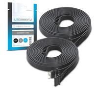 Litcessory Cable de Extensión para Philips Hue Lightstrip Plus (3m, 2 Unidades, Negro - MICRO 6-PINES V4 / Solo Lightstrip)