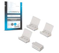 Litcessory Conector de 6-Pines a Conector Extremo Cortado para Philips Hue Lightstrip Plus (4 Unidades, Blanco - MICRO 6-PINES V4 / Solo Lightstrip)