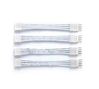 Litcessory Conector de Esquina Flexible/Cable de Extensión para Philips Hue Gradient Lightstrip (50mm, 4 Unidades, blanco)