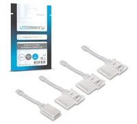 Litcessory Conector de Extensión Extremo Cortado a Conector de 6-Pines para Philips Hue Lightstrip Plus (50mm, 4 Unidades, Blanco - MICRO 6-PINES V4 / Solo Lightstrip)