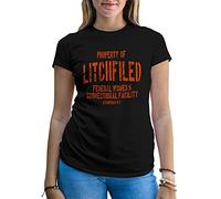 Litchfield Prison Orange Is The New Black Inspired Camiseta De Mujer Negra Size L