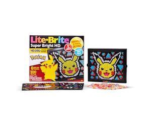 Lite Brite HD superbrillante, edición Pokémon - Creativa Pantalla Retro con luz, Juego Infantil instructivo, fomenta la Creatividad, Regalo para niños y niñas de a Partir de 6 años. Basic Fun
