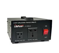 LiteFuze transformador convertidor de voltaje de 1000 W - paso arriba/abajo - 110 V/220 V - Protección contra disyuntores - Heavy Duty/ - Tecnología Convertingbox - LT Series - Conversor perfecto