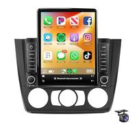 LiteGauge Estéreo para Coche Serie 1 E87 E81 E82 E88 2008-2012 Radio Android con Pantalla táctil de 9,7″Carplay inalámbrico Android Auto DSP WiFi GPS EQ SWC cámara micrófono(Size:TS100,Color:Manual)