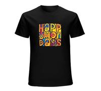 LiteMaid Happy Mondays Happy Mondays - Camiseta de manga corta, color negro, Negro, L
