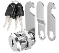 Litensh Boîte aux lettres serrure avec 4 clés boîte postale serrure tiroir serrure levier boîte aux lettres serrure à came serrure armoire serrure porte armoire serrure de casier (25MM)