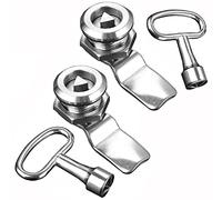 Litensh Caja de medidor eléctrico, pestillo de medidor de gas, cerradura de buzón con llave triangular, cerradura de leva roscada (18 mm, 2 unidades)