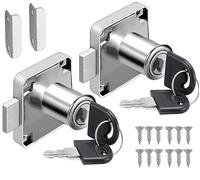 Litensh Cam Lock 22mm, cerradura de seguridad para gabinete con llave, cerradura de armario diferente para muebles, gabinete, buzón (2)