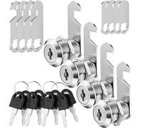 Litensh Cerradura de buzón de seguridad de 20 mm, cerradura de buzón de correo, cerradura de leva para cajón de gabinete, cerradura de puerta de caja de herramientas con llaves (4, 16 mm)