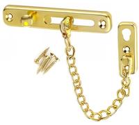 Litensh Cerradura de cadena para puerta, de acero inoxidable, antirrobo, cerradura de cadena para puerta, cerradura deslizante para hotel, hogar, motel, apartamento, dormitorio, dorado