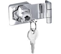 Litensh Cerradura de cerrojo de ángulo recto de 90 grados con llave igual, cerrojo pequeño de metal, hebilla de pestillo de seguridad para puerta, cerradura de cobertizo de candado (3 pulgadas)