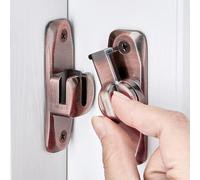Litensh Cerradura de puerta abatible, 90/180 grados en ángulo recto para puerta de granero, cerradura de aleación de zinc, herrajes gruesos y antioxidantes, cerradura de puerta corredera para armarios