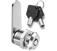 Litensh Cerradura tubular de leva con llaves diferentes, cerradura de buzón de correo y gabinete, cerradura de puerta y cajón, cerradura de armario (25 mm)