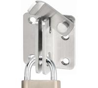 Litensh Pestillo abatible con pestillo deslizante para cobertizo, cerradura de seguridad, pestillo de bloqueo de puerta para granero, jardín, baño, ventana, Abrir a la derecha (Plata, L: 52 x 62)