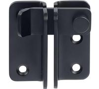 Litensh Pestillo abatible con pestillo deslizante para cobertizo, cerradura de seguridad, pestillo de bloqueo de puerta para granero, jardín, baño, ventana, Abrir a la derecha (Negro, L: 52 x 62)