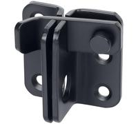 Litensh Pestillo abatible con pestillo deslizante para cobertizo, cerradura de seguridad, pestillo de bloqueo de puerta para granero, jardín, baño, ventana, Abrir a la derecha (Negro, S: 40 x 45)
