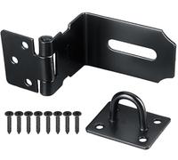 Litensh Pestillo Cerrojo de Puerta en Ángulo Recto de 90 Grados de 3 Pulgadas, Cerrojo de Seguridad Packlock de Acero Inoxidable 304 Pestillo Cerrojo de Puerta Pestillo Cerrojo Bisagras Cerradura para