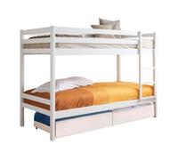 Litera + 2 cajones madera blanco 90x190/90x190cm