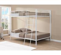 Vente-unique-Letto a Castello 2 x 140 x 190 cm Metallo Bianco - Gemini