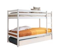 Litera + cama de arrastre madera blanco 90x190/90x190cm 202 cm