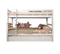 Litera + cama de arrastre madera blanco 90x195cm 144 cm