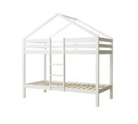 Litera casita madera blanco 90x190/90x190cm