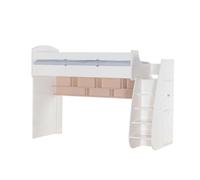 Litera con almacenaje aglomerado blanco 182,7x252x107,8cm 252 cm