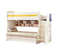 Litera con almacenaje + cajón aglomerado blanco 182,7x252x107,8cm 182.7 cm