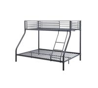 Litera de Metal Sammy - 90x200 & 140x200 cm - Gris Oscuro - Incluye somier