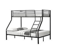 Litera de metal sortland para 3 personas - 210cm x 147,5cm x 168cm negro [neu.haus]