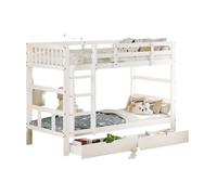 Litera infantil de madera maciza, 90x200 cm, con cajones de almacenaje - separable en 2 camas individuales