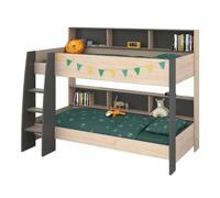 Litera infantil mouse 90x200 cm dormitorio juvenil en color roble jackson y gris oscuro 164 cm