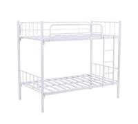 Litera juvenil 90x190 cm desmontable, estructura metal, litera doble con escalera cathy, convertible en 2 camas