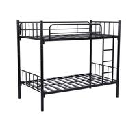 Miroytengo Litera Juvenil 90x190 cm Desmontable, Estructura Metal, Litera Doble con Escalera Cathy, Convertible en 2 Camas Negro
