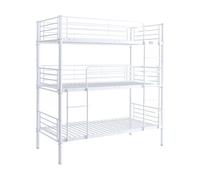 Habitat et Jardin Litera Triple metálica Havin - 90 x 190 cm - Blanca