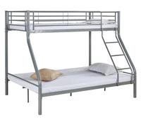 Litera metálica "leo" incl. somier - 90/140 x 190 cm - gris