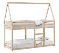 Litera sin colchón 90 x 190 cm de madera maciza de pino - Cama alta para niños y jóvenes, ahorra espacio y estable para espacios pequeños