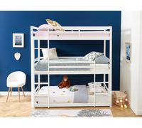 Vente-unique-Litera Triple - 3 x 90 x 200 cm - Pino - Blanco - Vagar