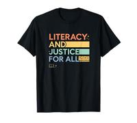 Literacy and Justice For All Teacher Librarian Graphic Camiseta