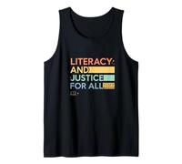 Literacy and Justice For All Teacher Librarian Graphic Camiseta sin Mangas