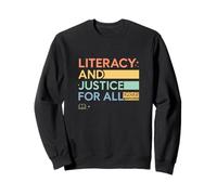Literacy and Justice For All Teacher Librarian Graphic Sudadera